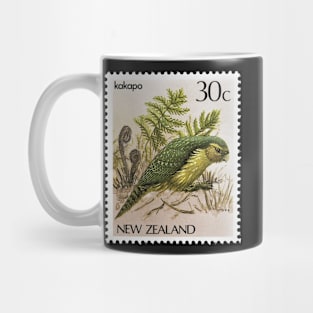 Kakapo New Zealand Stamp Print Mug